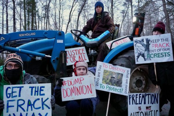 Young people take to the woods to stand against fracking.