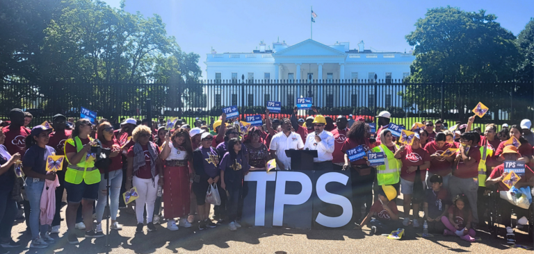 CCAN Joins Immigration, Faith, and Labor Groups at White House Rally Demanding Protected Status for More Climate Migrants
